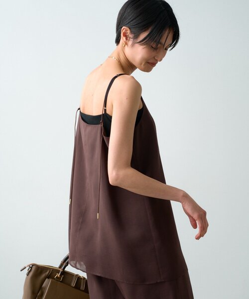 LOUNGEDRESS(ラウンジドレス)の「【JAPAN MADE】シアーキャミ(キャミソール・レディース・ブラウン・FREE)」の7枚目の写真