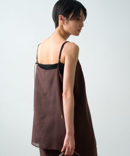 LOUNGEDRESS(ラウンジドレス)の「【JAPAN MADE】シアーキャミ(キャミソール・レディース・ブラウン・FREE)」の8枚目の写真
