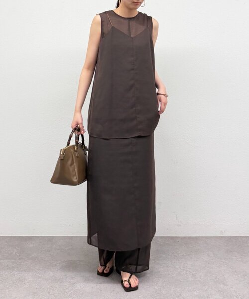 LOUNGEDRESS(ラウンジドレス)の「【JAPAN MADE】シアーキャミ(キャミソール・レディース・ブラウン・FREE)」の9枚目の写真