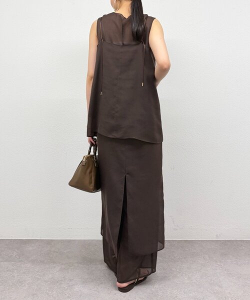 LOUNGEDRESS(ラウンジドレス)の「【JAPAN MADE】シアーキャミ(キャミソール・レディース・ブラウン・FREE)」の13枚目の写真