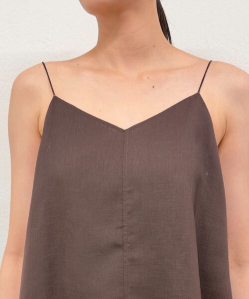 LOUNGEDRESS(ラウンジドレス)の「【JAPAN MADE】シアーキャミ(キャミソール・レディース・ブラウン/ブラック・FREE)」の3枚目の写真
