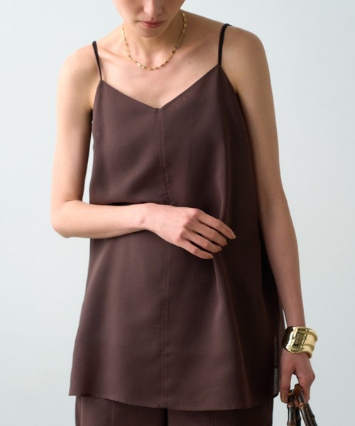 LOUNGEDRESS(ラウンジドレス)の「【JAPAN MADE】シアーキャミ(キャミソール・レディース・ブラウン・FREE)」の1枚目の写真