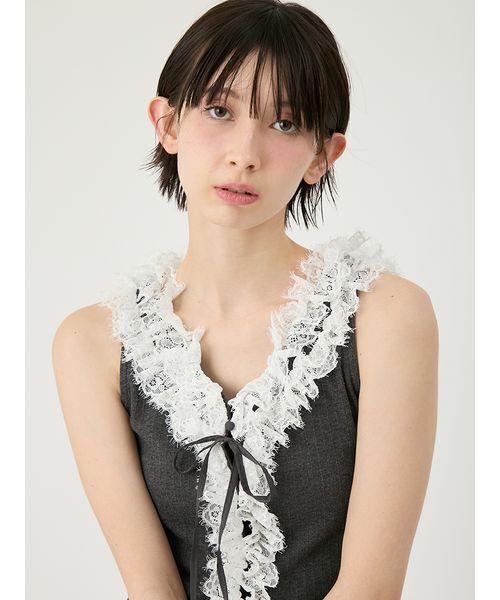 very brain コンビフリルレーストップス レースフリルコンビカットトップス（Tシャツ/カットソー）｜LILY BROWN