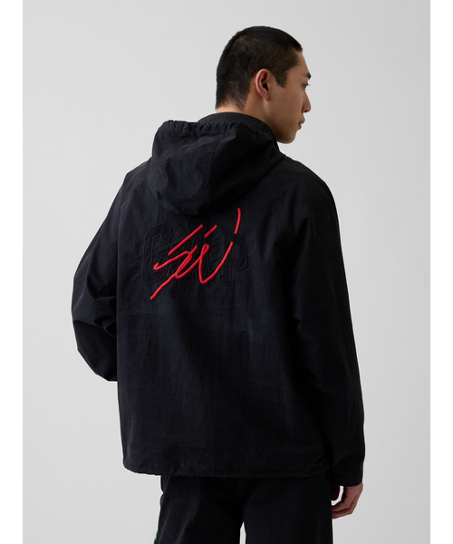 GAP（ギャップ）の「Gap × Sean Wotherspoon オーバーサイズ アノラックパーカー（その他アウター・メンズ・グリーン/ブラック・XL/L/M/S/XS）」の12枚目の写真