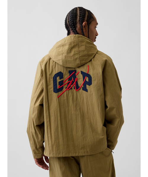 GAP（ギャップ）の「Gap × Sean Wotherspoon オーバーサイズ アノラックパーカー（その他アウター・メンズ・グリーン/ブラック・XL/L/M/S/XS）」の13枚目の写真