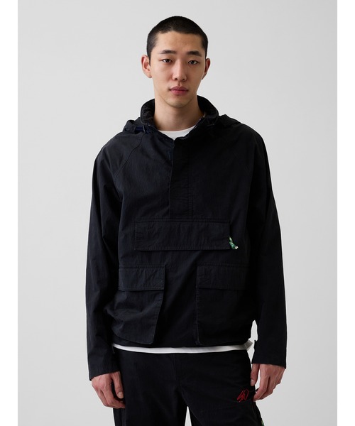 GAP（ギャップ）の「Gap × Sean Wotherspoon オーバーサイズ アノラックパーカー（その他アウター・メンズ・グリーン/ブラック・XL/L/M/S/XS）」の8枚目の写真