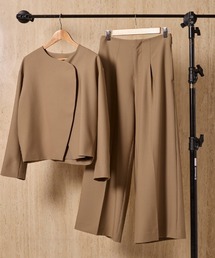 COMMON＋HAUS（コモンハウス）の「セットアップ ラウンドジャケット＋ワイドパンツ（セットアップ）」