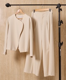 COMMON＋HAUS（コモンハウス）の「セットアップ ラウンドジャケット＋ワイドパンツ（セットアップ）」