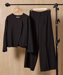 COMMON＋HAUS（コモンハウス）の「セットアップ ラウンドジャケット＋ワイドパンツ（セットアップ）」