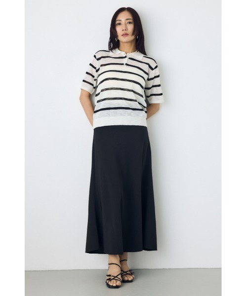 AZUL by moussy(アズールバイマウジー)の「シアーポロニットトップス(ニット/セーター・レディース・ブラウン系その他/ブルー系その他3/ホワイト系その他・SMALL/MEDIUM)」の8枚目の写真