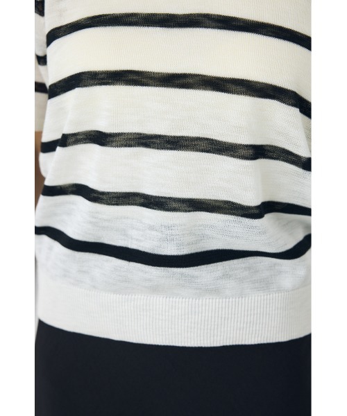 AZUL by moussy(アズールバイマウジー)の「シアーポロニットトップス(ニット/セーター・レディース・ブラウン系その他/ブルー系その他3/ホワイト系その他・SMALL/MEDIUM)」の12枚目の写真