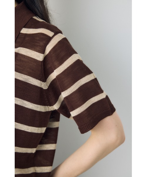 AZUL by moussy(アズールバイマウジー)の「シアーポロニットトップス(ニット/セーター・レディース・ブラウン系その他/ブルー系その他3/ホワイト系その他・SMALL/MEDIUM)」の20枚目の写真