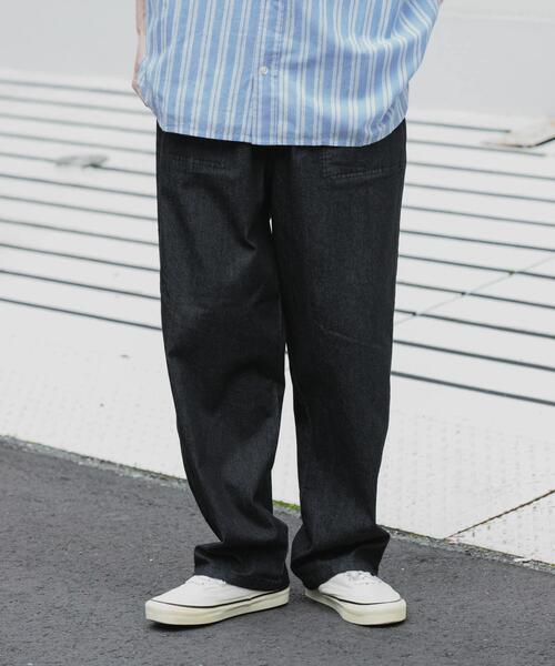 URBAN RESEARCH Sonny Label(アーバンリサーチサニーレーベル)の「接触冷感デニムイージーパンツ(デニムパンツ・メンズ・ライトインディゴブルー/インディゴブルー/ブラック・MEDIUM/LARGE)」の7枚目の写真