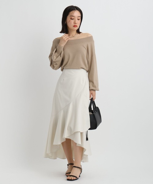 Andemiu(アンデミュウ)の「シアーオフショルニット671656(ニット/セーター・レディース・ブラック/ベージュ/レッド・FREE)」の10枚目の写真