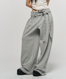 SCHISM INDUCING（スキズムインデューシング）の「BELTED SWEAT PANTS GREY（スウェットパンツ）」