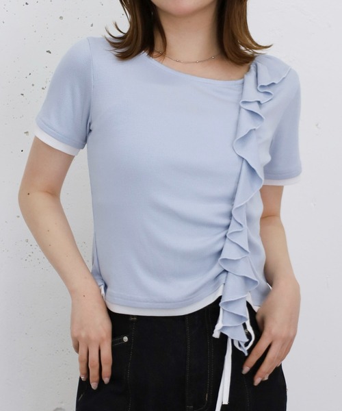 セール】フリルドロストカットTOPS 5S（Tシャツ/カットソー