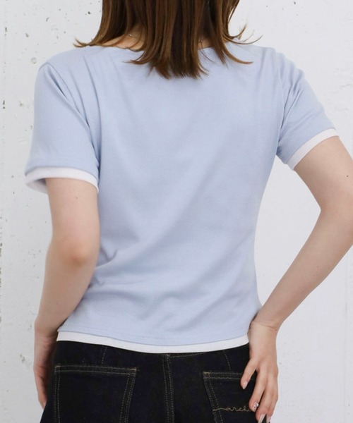 archives(アルシーヴ)の「フリルドロストカットTOPS 5S(Tシャツ/カットソー・レディース・アイボリー/ブラック/グレー/ブルー・MEDIUM)」の8枚目の写真