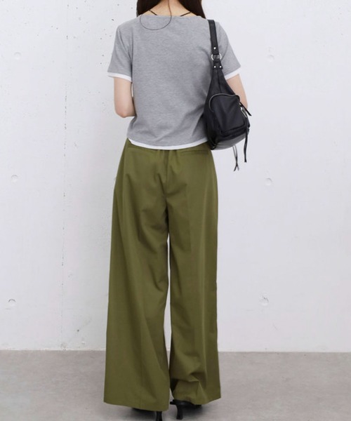 archives(アルシーヴ)の「フリルドロストカットTOPS 5S(Tシャツ/カットソー・レディース・アイボリー/ブラック/グレー/ブルー・MEDIUM)」の20枚目の写真