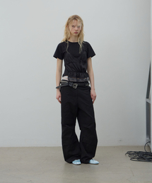 LOW POCKET CARGO PANTS (BLACK)