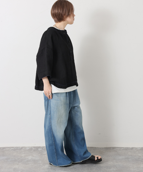 JOURNAL STANDARD LUXE(ジャーナルスタンダード ラックス)の「11OZデニム ペインターパンツ(デニムパンツ・レディース・ブルー・MEDIUM/SMALL)」の4枚目の写真