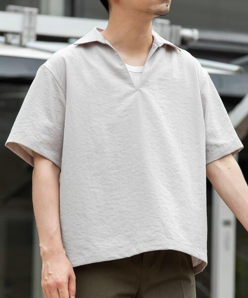 URBAN RESEARCH ROSSO MEN(アーバンリサーチロッソメン)の「『セットアップ対応』『防シワ/速乾』ドライイージースキッパーシャツ(シャツ/ブラウス・メンズ・ベージュ系その他/ネイビー/ブラック/チャコールグレー・MEDIUM/LARGE)」の13枚目の写真