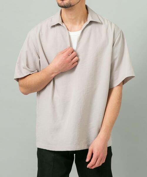 URBAN RESEARCH ROSSO MEN(アーバンリサーチロッソメン)の「『セットアップ対応』『防シワ/速乾』ドライイージースキッパーシャツ(シャツ/ブラウス・メンズ・ベージュ系その他/ネイビー/ブラック/チャコールグレー・MEDIUM/LARGE)」の16枚目の写真