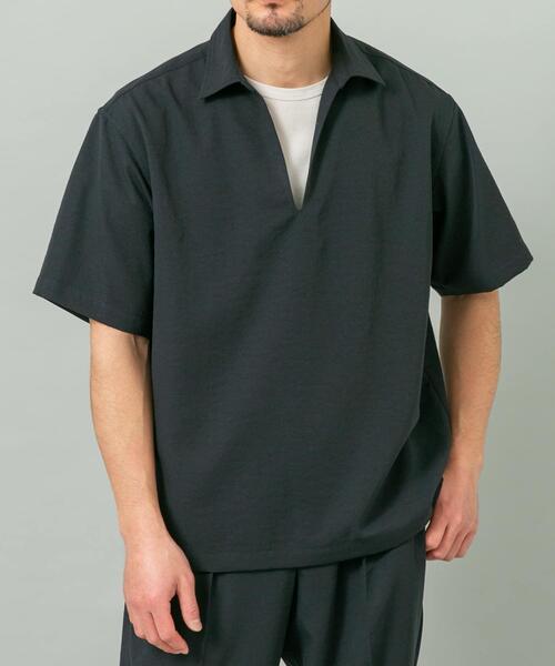 URBAN RESEARCH ROSSO MEN(アーバンリサーチロッソメン)の「『セットアップ対応』『防シワ/速乾』ドライイージースキッパーシャツ(シャツ/ブラウス・メンズ・ベージュ系その他/ネイビー/ブラック/チャコールグレー・MEDIUM/LARGE)」の6枚目の写真