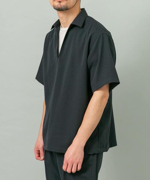 URBAN RESEARCH ROSSO MEN(アーバンリサーチロッソメン)の「『セットアップ対応』『防シワ/速乾』ドライイージースキッパーシャツ(シャツ/ブラウス・メンズ・ベージュ系その他/ネイビー/ブラック/チャコールグレー・MEDIUM/LARGE)」の7枚目の写真