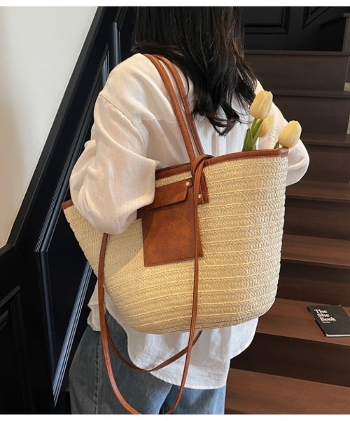 Ritzy(リッツィー)の「2WAY 大容量かごバッグ(かごバッグ・レディース・ベージュ/カーキ・FREE)」の22枚目の写真