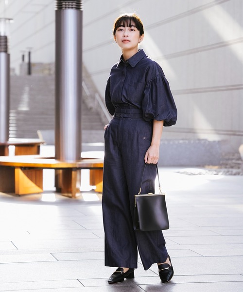 Sirin(シリン)の「≪セットアップ可≫ デニムワイドパンツ【2サイズ展開】(デニムパンツ・レディース・ブルー/ネイビー・XS/S)」の16枚目の写真