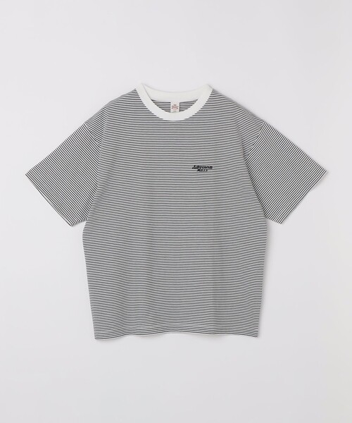 SHIPS(シップス)の「AIRTOWNE: ボーダー Tシャツ(Tシャツ/カットソー・メンズ・ホワイト/ブラウン・MEDIUM/LARGE/X-LARGE)」の2枚目の写真