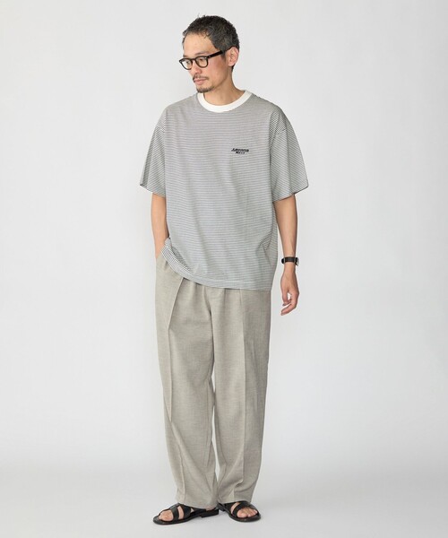 SHIPS(シップス)の「AIRTOWNE: ボーダー Tシャツ(Tシャツ/カットソー・メンズ・ホワイト/ブラウン・MEDIUM/LARGE/X-LARGE)」の3枚目の写真