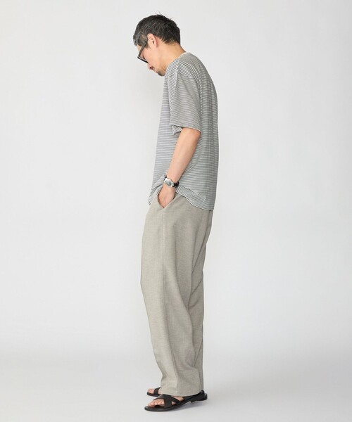 SHIPS(シップス)の「AIRTOWNE: ボーダー Tシャツ(Tシャツ/カットソー・メンズ・ホワイト/ブラウン・MEDIUM/LARGE/X-LARGE)」の4枚目の写真