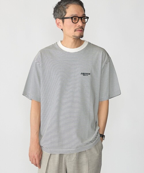 SHIPS(シップス)の「AIRTOWNE: ボーダー Tシャツ(Tシャツ/カットソー・メンズ・ホワイト/ブラウン・MEDIUM/LARGE/X-LARGE)」の7枚目の写真