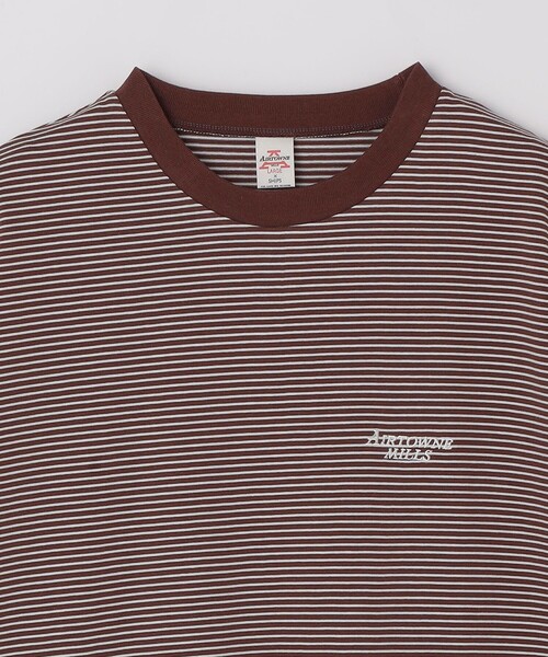SHIPS(シップス)の「AIRTOWNE: ボーダー Tシャツ(Tシャツ/カットソー・メンズ・ホワイト/ブラウン・MEDIUM/LARGE/X-LARGE)」の14枚目の写真