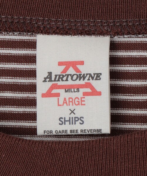 SHIPS(シップス)の「AIRTOWNE: ボーダー Tシャツ(Tシャツ/カットソー・メンズ・ホワイト/ブラウン・MEDIUM/LARGE/X-LARGE)」の15枚目の写真