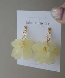 jolie minette/ボリューム フリル キラキラ ピアス/アレルギー対応サージカルステンレス