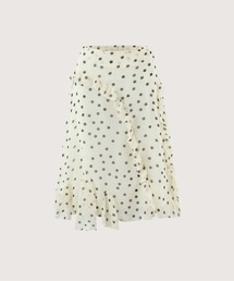 Ruffle Flare Dots Skirt