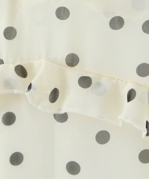 LA POMME petit(ラポミ・プチ)の「Ruffle Flare Dots Skirt(スカート・レディース・アイボリー・LARGE/MEDIUM/SMALL)」の3枚目の写真