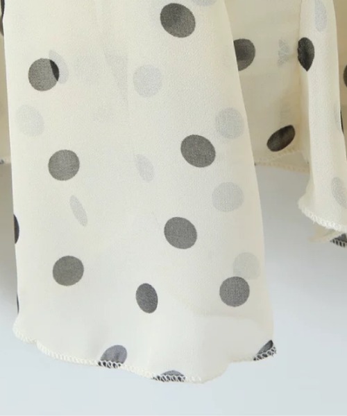 LA POMME petit(ラポミ・プチ)の「Ruffle Flare Dots Skirt(スカート・レディース・アイボリー・LARGE/MEDIUM/SMALL)」の5枚目の写真