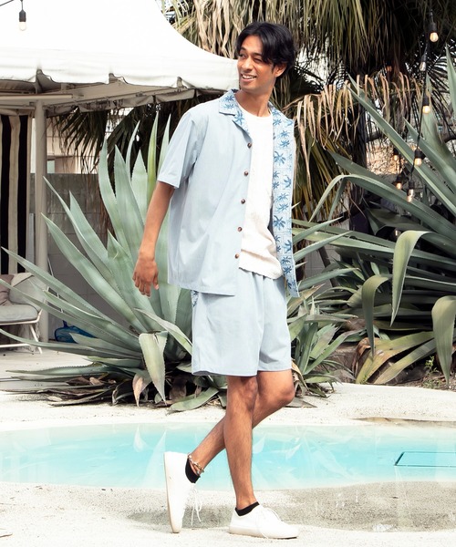 Kahiko（カヒコ）の「【Kahiko】SURF＆Palms メンツァーMEN'Sシャツ（シャツ/ブラウス・メンズ・ブルー/ネイビー/ベージュ・FREE）」の7枚目の写真