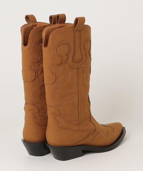 GANNI（ガニー）の「GANNI / ガニー：【レディース】Mid Shaft Embroidered Western Boot Suede：S2742[ANN]（ブーツ・レディース・ブラウン・38）」の2枚目の写真