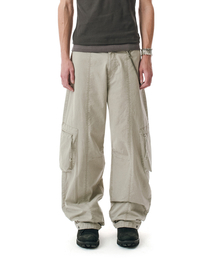 SECONDMONO（セカンドモノローグ）の「Washed Wide Cargo Pants [TAUPE]_SEPT082TAUPE（その他パンツ）」