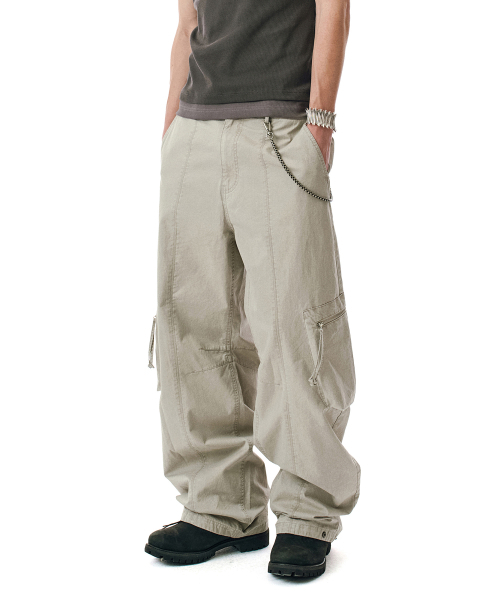 SECONDMONO（セカンドモノローグ）の「Washed Wide Cargo Pants [TAUPE]_SEPT082TAUPE（その他パンツ・レディース・その他・26/28/30/32/34）」の2枚目の写真