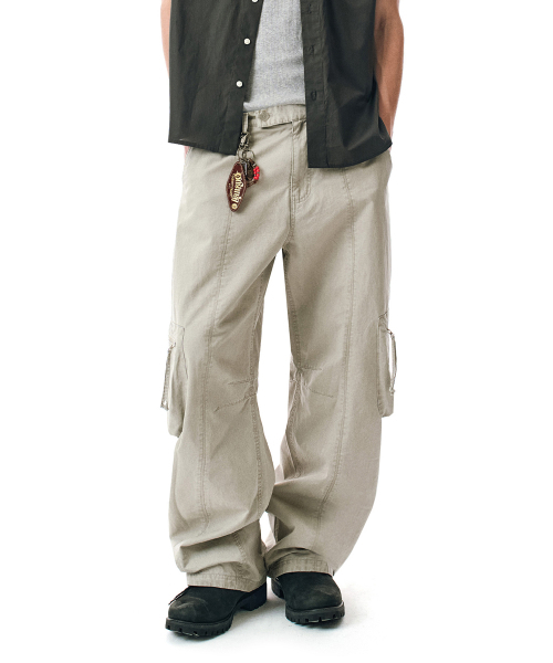SECONDMONO（セカンドモノローグ）の「Washed Wide Cargo Pants [TAUPE]_SEPT082TAUPE（その他パンツ・レディース・その他・26/28/30/32/34）」の3枚目の写真