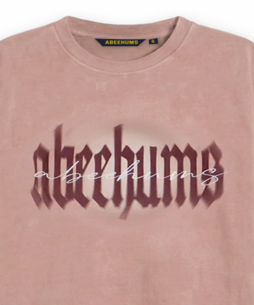 ABEEHUMS(アビハムズ)の「ピグメントシャドウレタリングTシャツ ABH365-102 ダスティピンク(Tシャツ/カットソー・レディース・ピンクベージュ・SMALL/MEDIUM)」の4枚目の写真