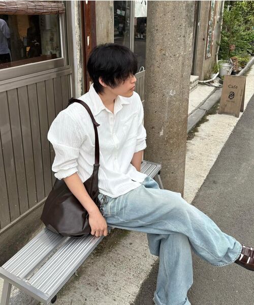DNSR(ディーエヌエスアール)の「クリンクルワイヤーシャツホワイト(シャツ/ブラウス・メンズ・その他・LARGE/MEDIUM/X-LARGE)」の2枚目の写真