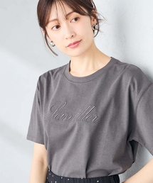 【接触冷感/UVカット/コットン100%】ロゴゆるTシャツ