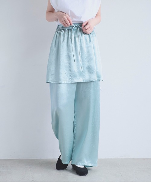 I am I in fact...(アイアムアイインファクト)の「CREAM PANTS(その他パンツ・レディース・アイボリー/ブラック/サックスブルー・FREE)」の1枚目の写真