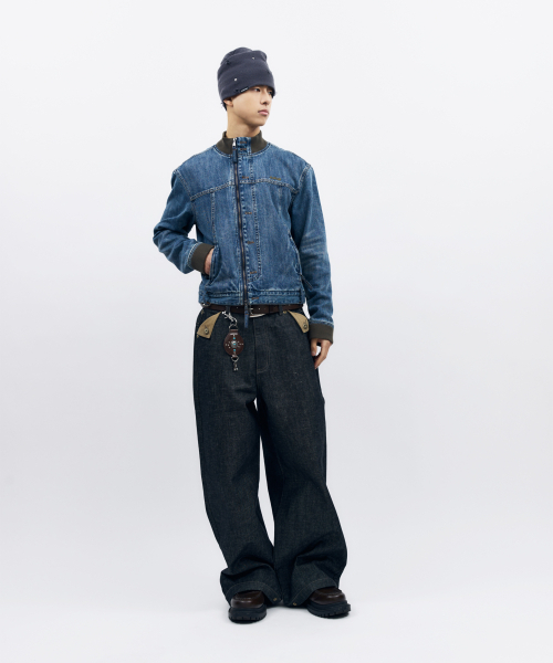 AAKAM（アーカム）の「Ribbed Denim Zip-Up Jacket (Blue)（デニムジャケット・レディース・その他・1/2）」の7枚目の写真